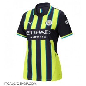 Manchester City Seconda Maglia Femmina 2024-25 Manica Corta